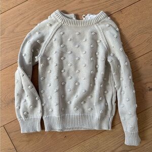 Jamie Kay Cream Textured Kids Sweater